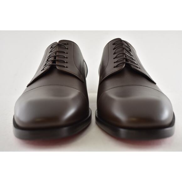 Christian Louboutin Cortomale Flat Brown Leather Dress Oxford Derby Loafer 44 11 main image 7